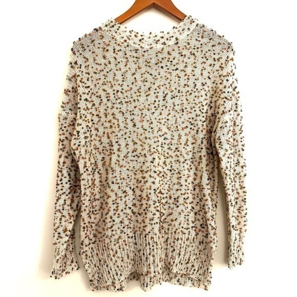 Hayden Cream Sweater with Multicolored Dots Size Small
